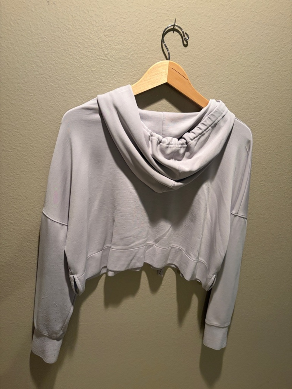 AS Revival Altar'd State Dreamluxe Cropped Hoodie Light Gray Modal Soft M - Picture 9 of 13